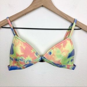 Triangl neon tie dye Bibi Neoprene Bikini Bra Top